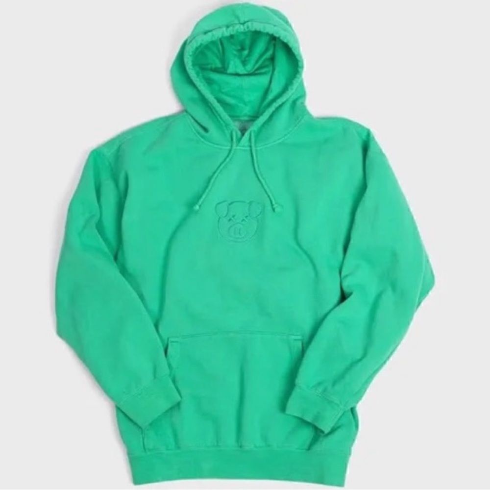 Shane Dawson x Jeffree Star Emerald Green Pig Hoodie Large Pullover Sweatshirt